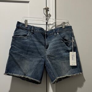 Carve Designs Dark Blue Frayed Hem Denim Shorts
